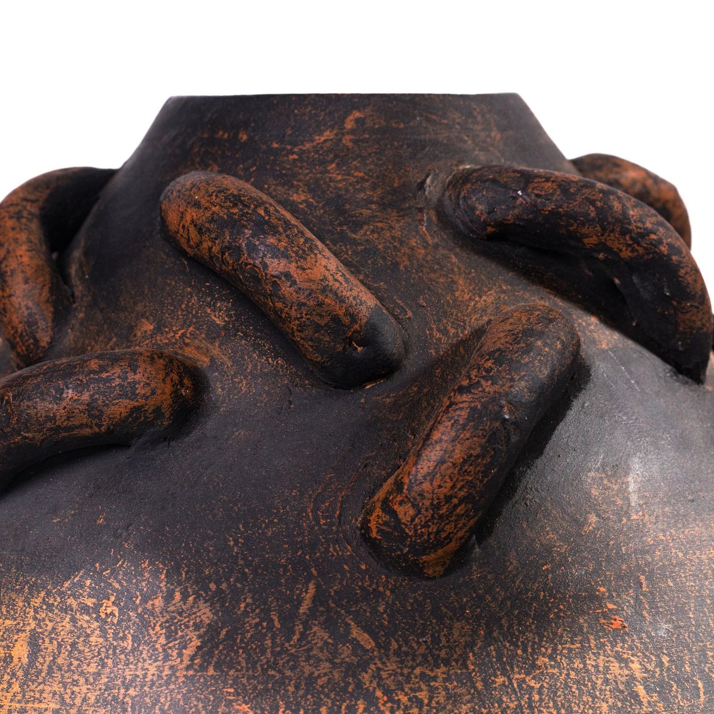 Visha - Roped Vase - Dark Terracotta