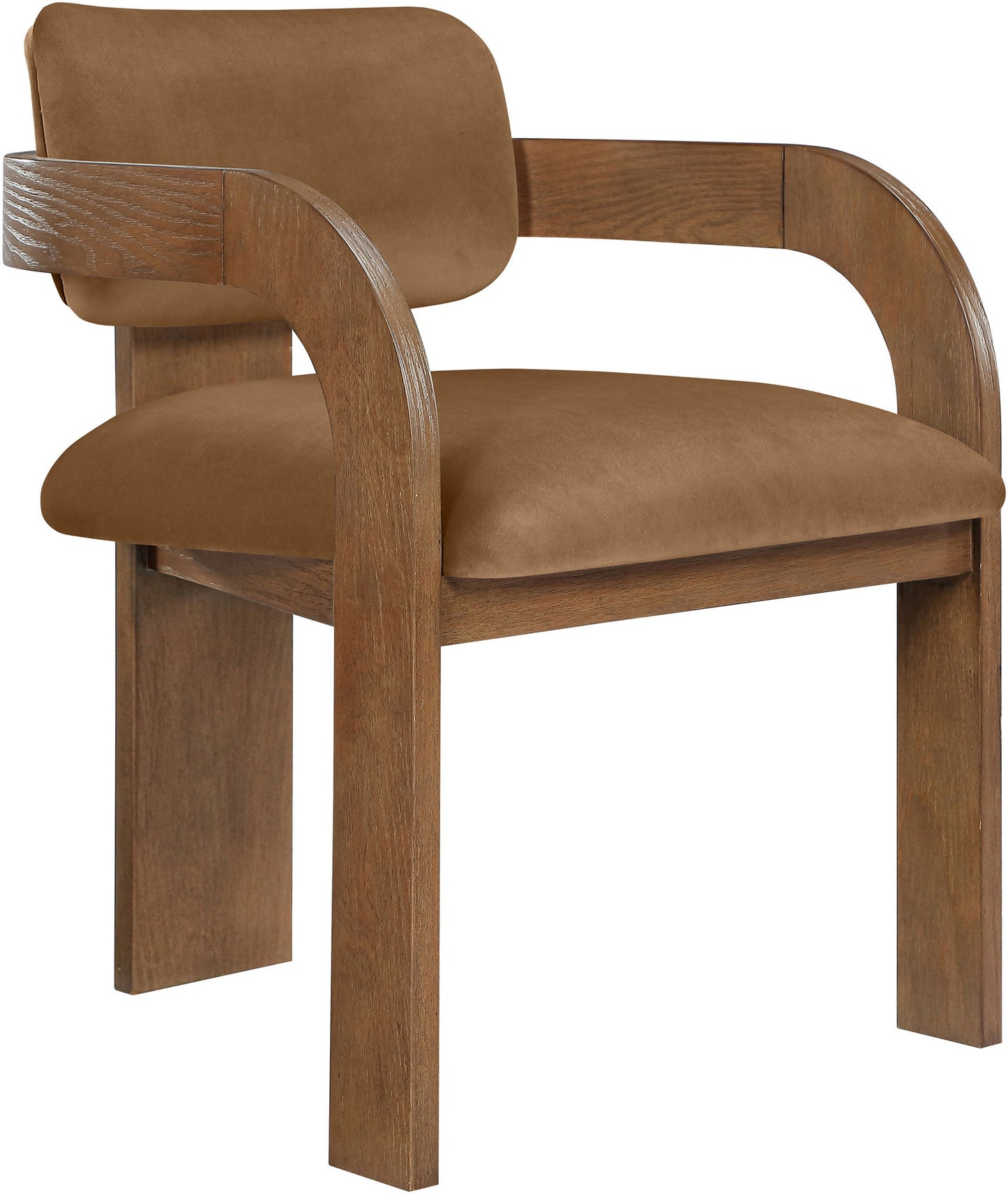 Cedra - Velvet Performance Fabric Upholstered Dining Chair (Set of 2) - Brown Frame