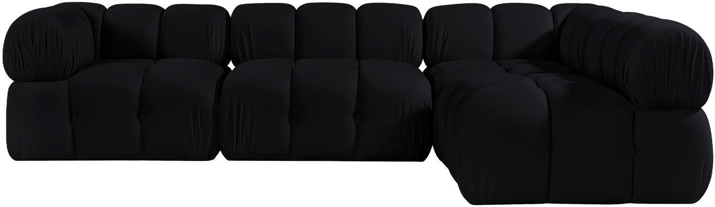 Orin - Fabric Velvet 4 Piece Modular Sectional