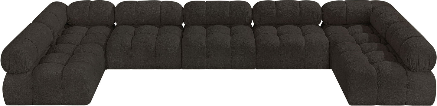 Ames - 7 Piece Boucle Fabric Modular Sectional