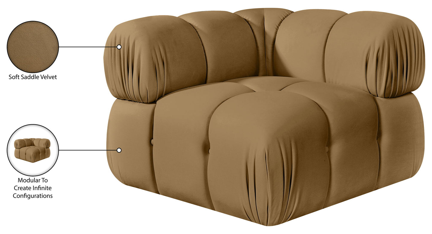Orin - Velvet Performance Fabric Upholstered Modular Corner Chair