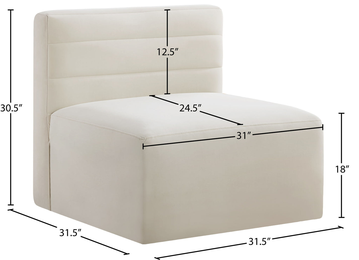 Quincy - Modular Armless Chair