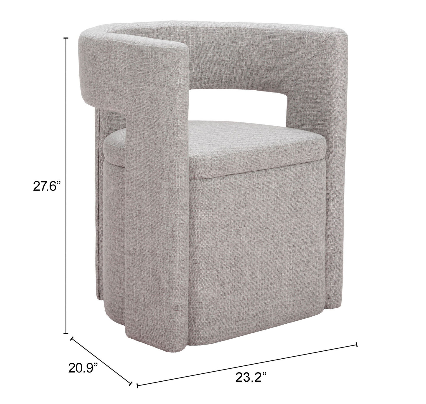 Papua - Dining Chair - Gray