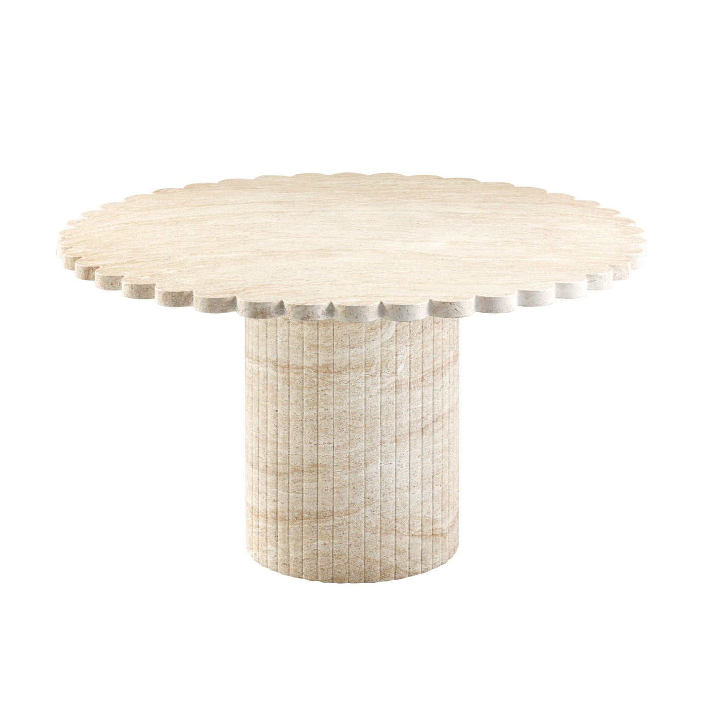 Blossom - Indoor / Outdoor Round Dining Table - Washed Travertine