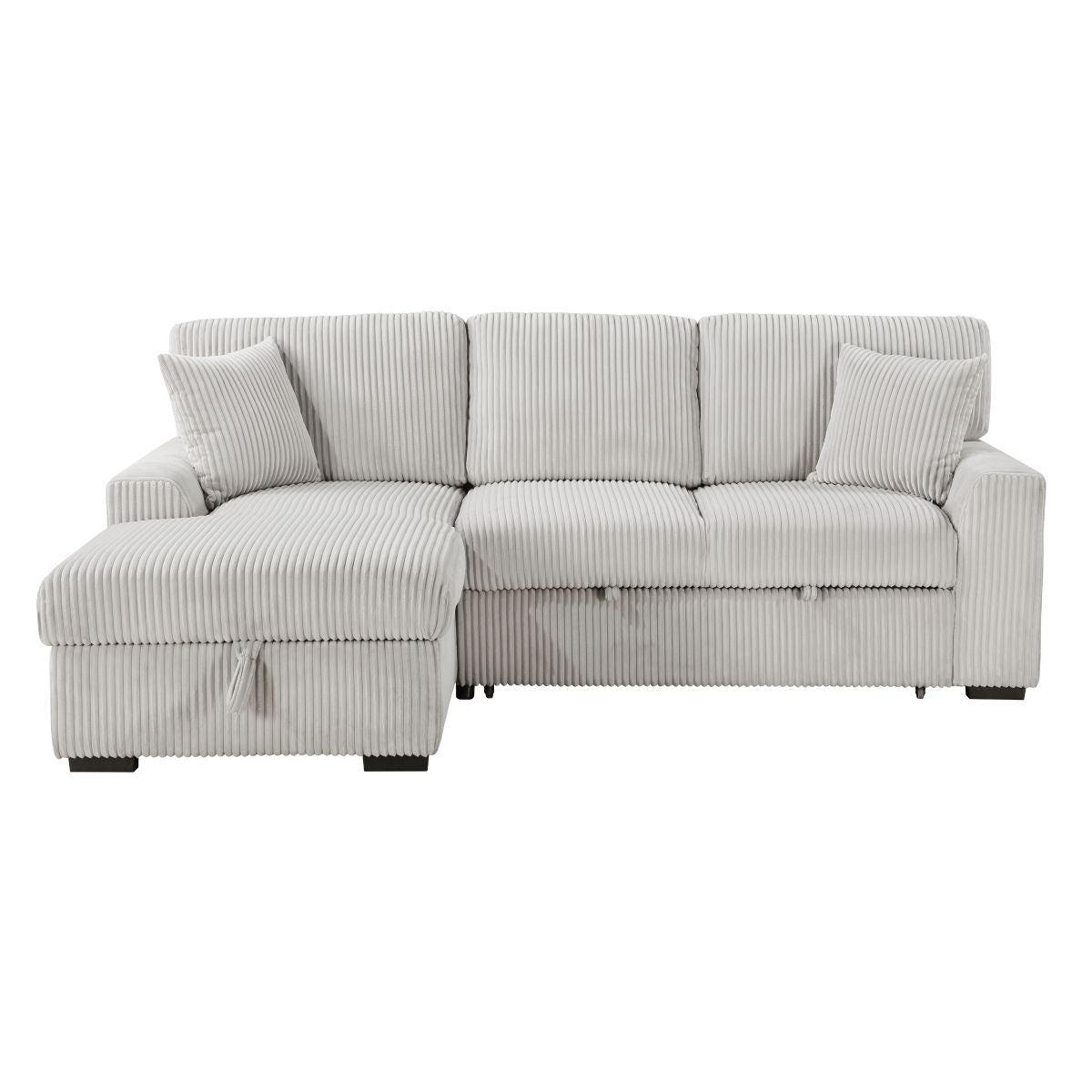 Marsh 2-Piece Sectional with Pull-out Bed and Left Chaise with Hidden Storage