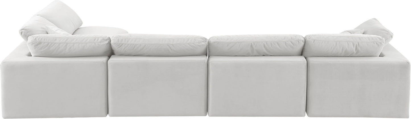 Comfy - 5 Piece Velvet Modular Sectional