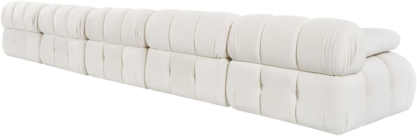 Orin - Velvet 5 Piece Modular Armless Sofa