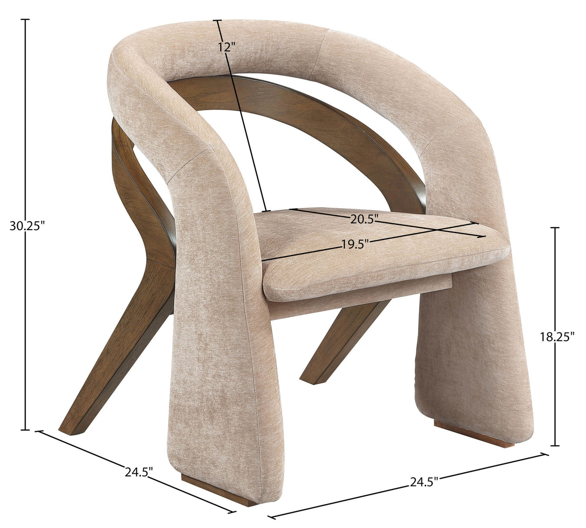 Riven - Fabric Upholstered Dining Chair