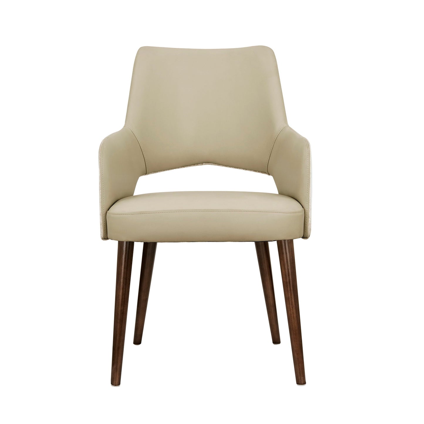 Liora - Wood Upholstered Armchair - Coffee / Brown