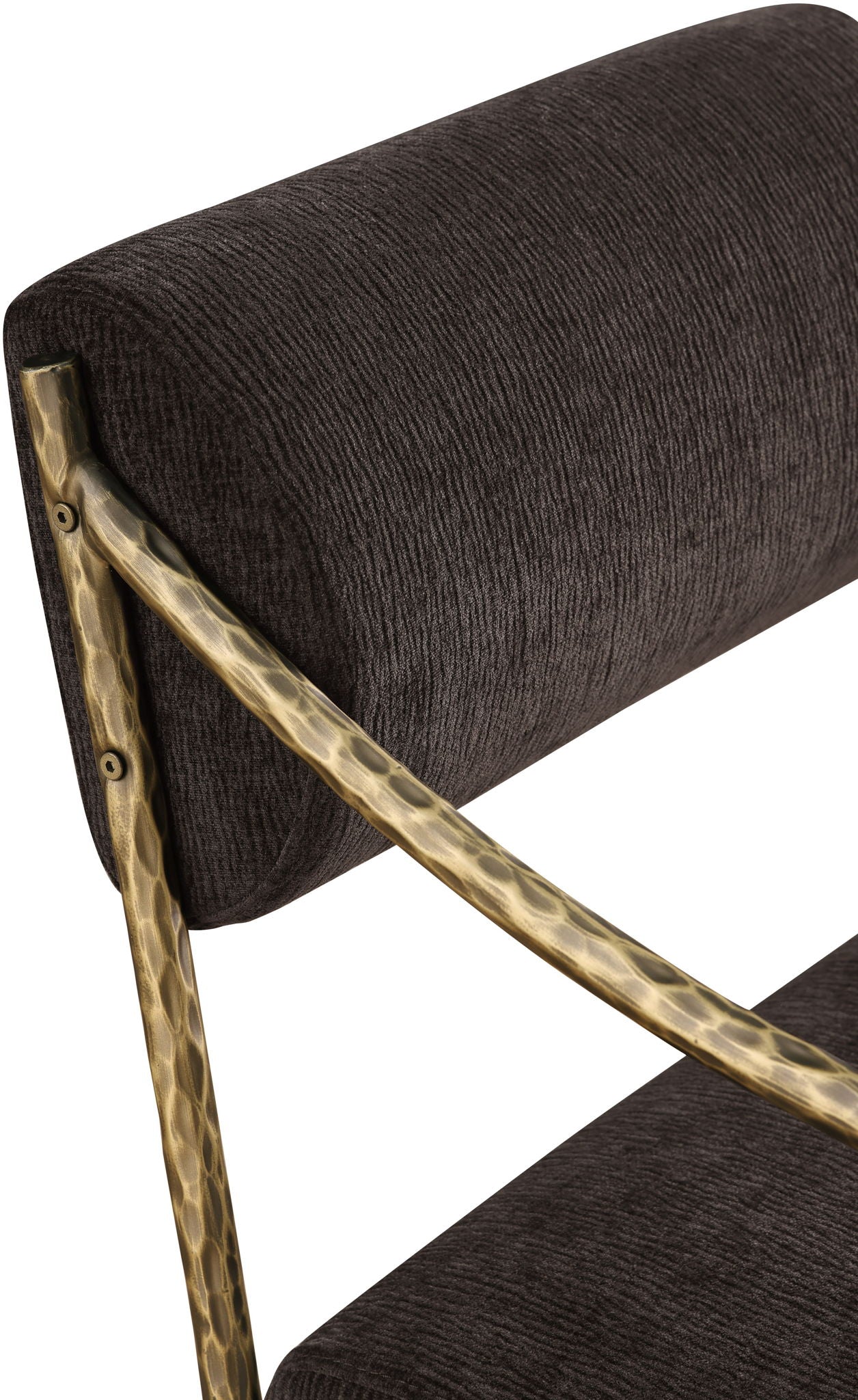 Bastille - Upholstered Dining Arm Chair (Set of 2) - Brass Frame