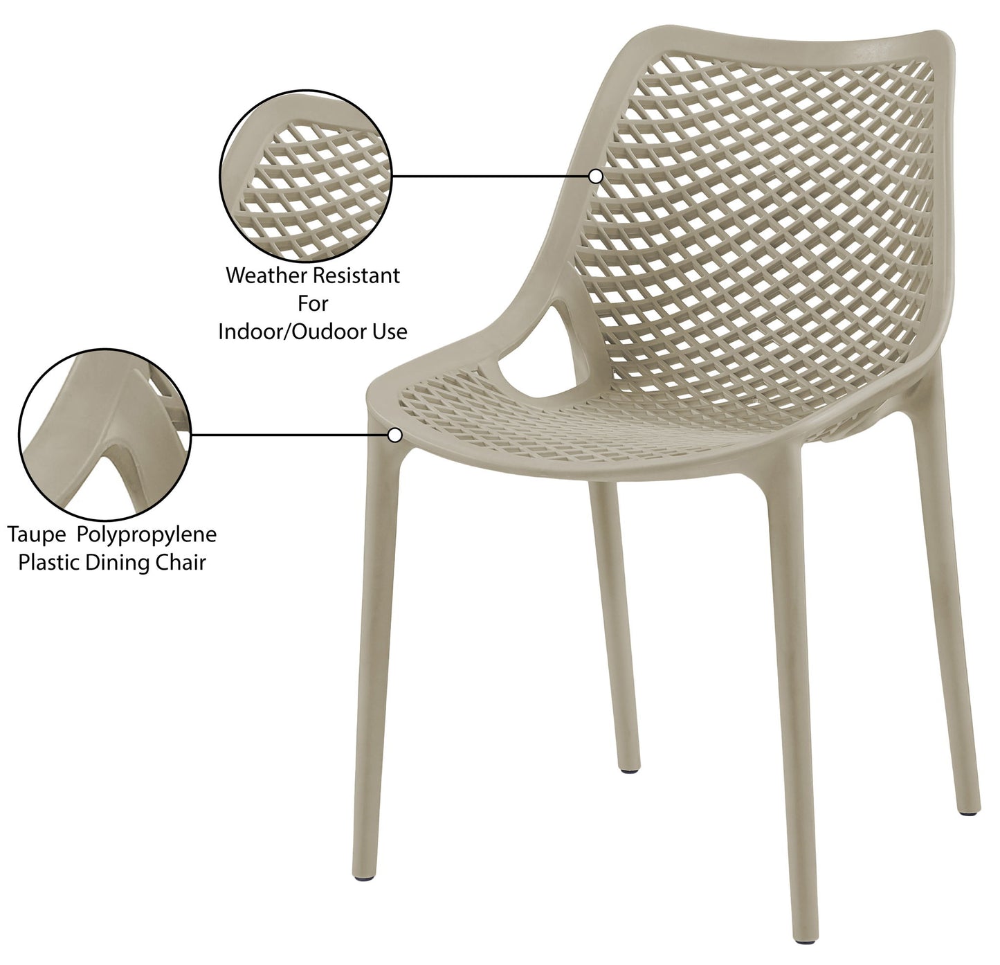 Mykonos - Outdoor Patio Dining Chair (Set of 2)