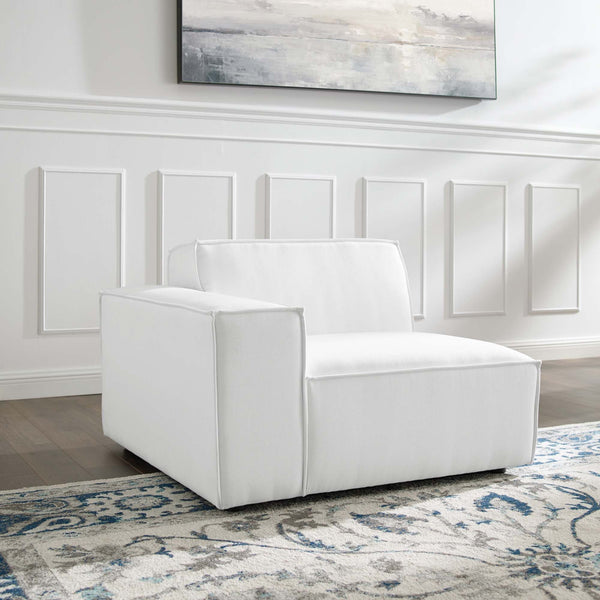 Restore Left-Arm Sectional Sofa Chair - White