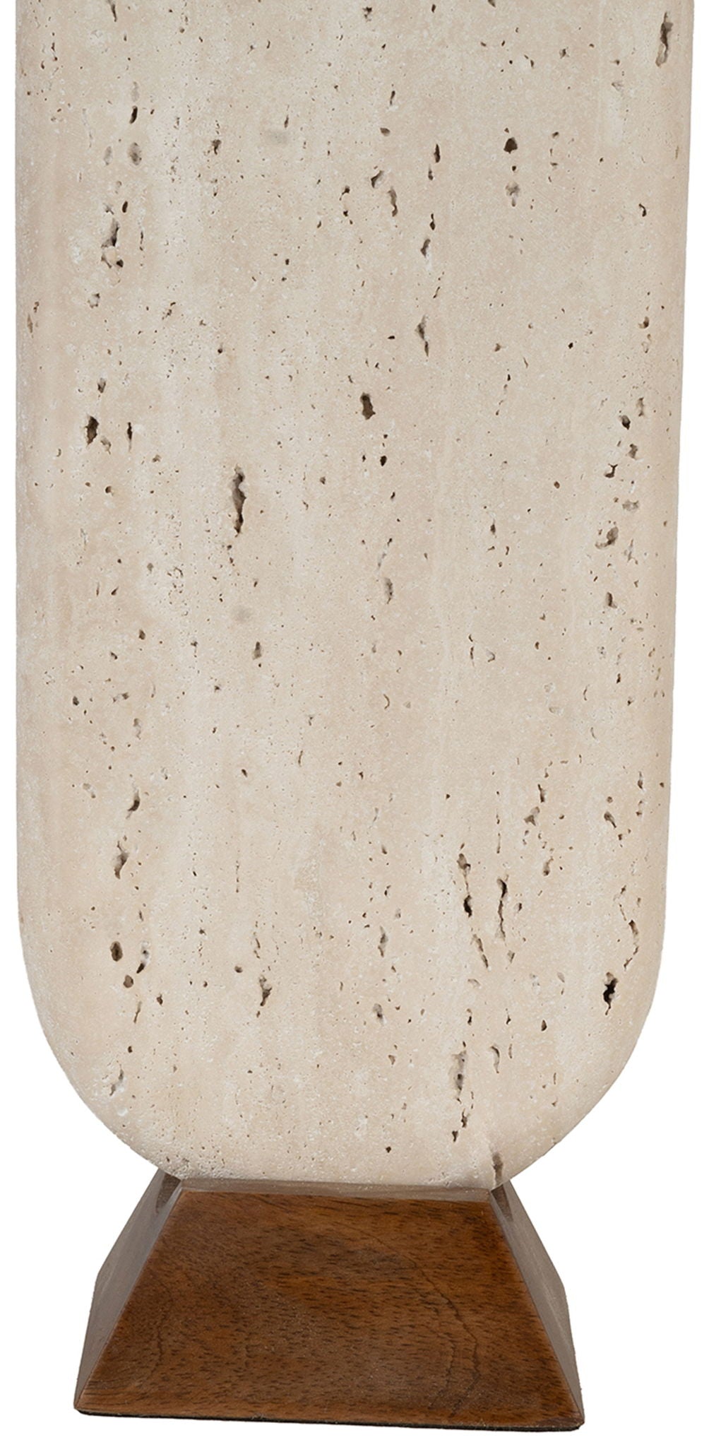 Solis - Genuine Marble And Mango Wood Base With Linen Textured Fabric Shade Table Lamp