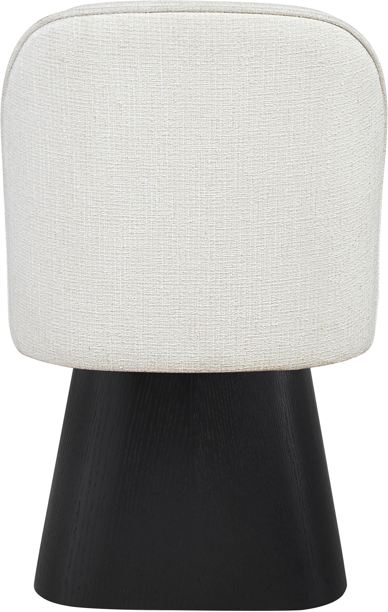 Marlowe - Linen Textured Fabric Upholstered Swivel Dining Side Chair - Stained Black