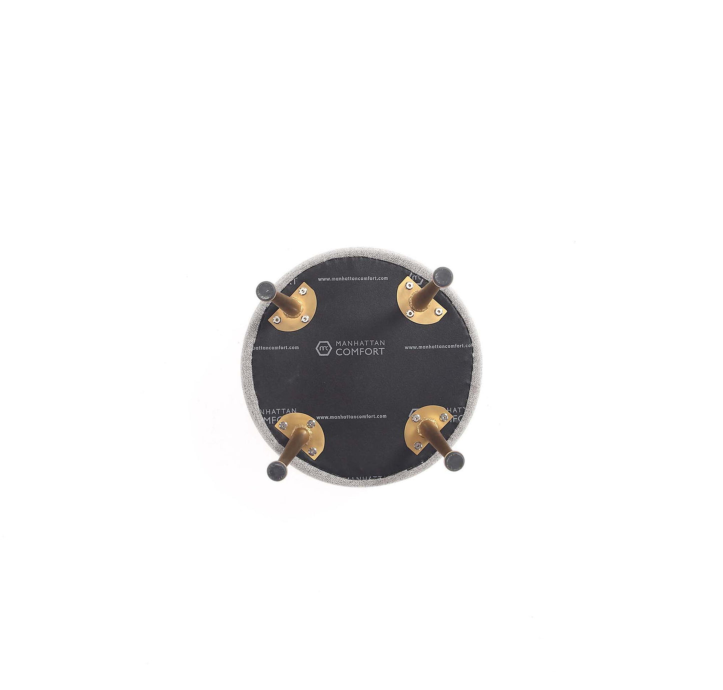 Manhattan Bailey - Accent Ottoman With Gold Chrome Legs