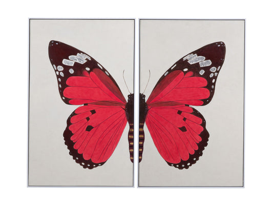 Butterfly Canvas Art (Set of 2) - White