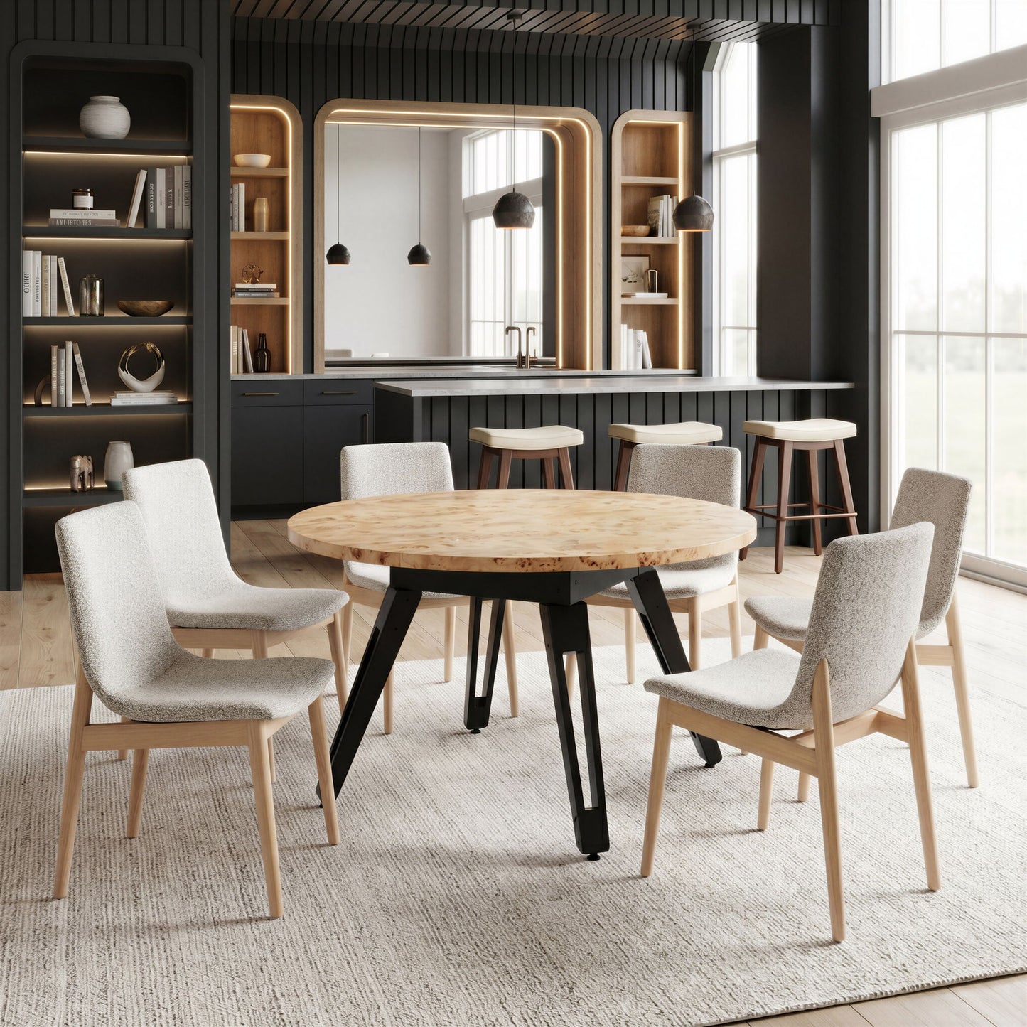 Raha - Dining Chair (Set of 2) - Gray / Whitewashed