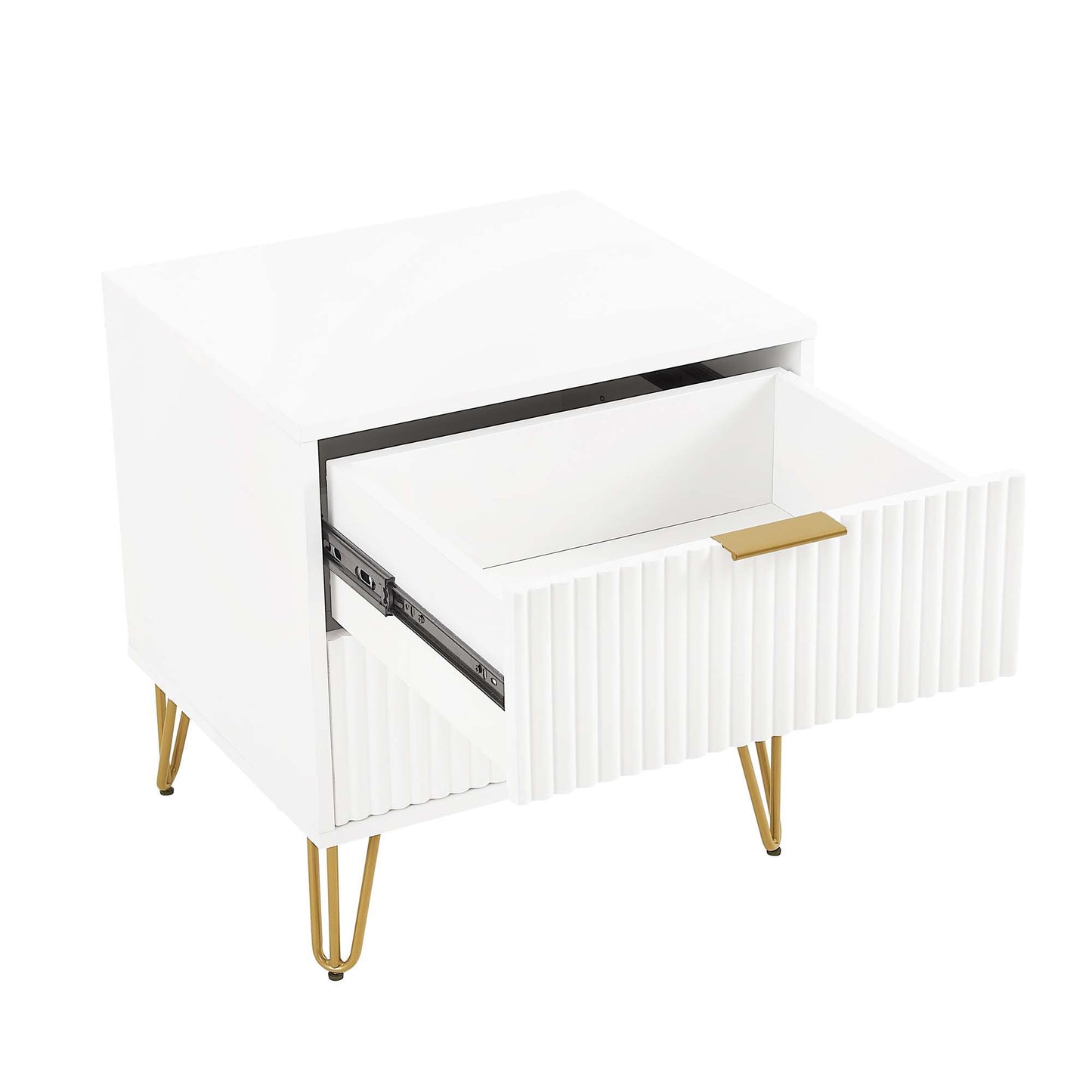 Manhattan Dumbo - Fluted 2-Drawer Nightstand