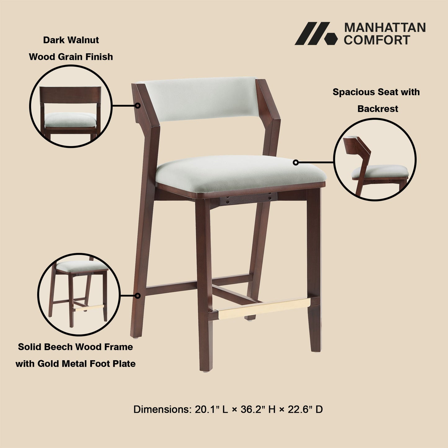 Manhattan Patricia - Counter Stool