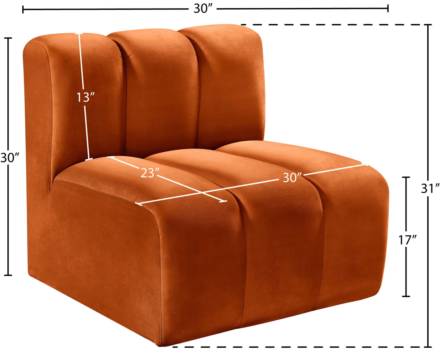 Arc - Velvet Straight Chair