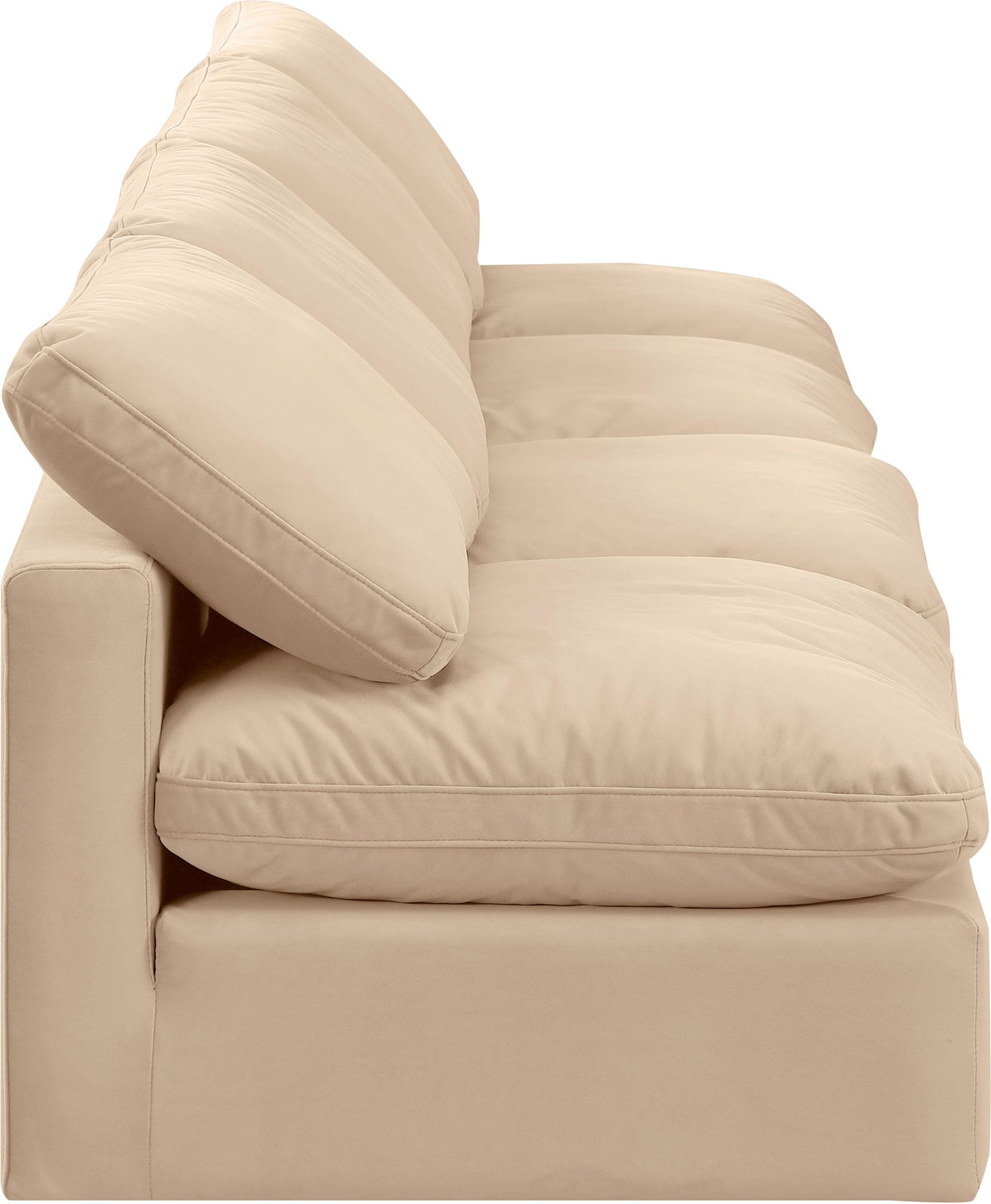 Indulge - Velvet 4 Seat Modular Armless Sofa