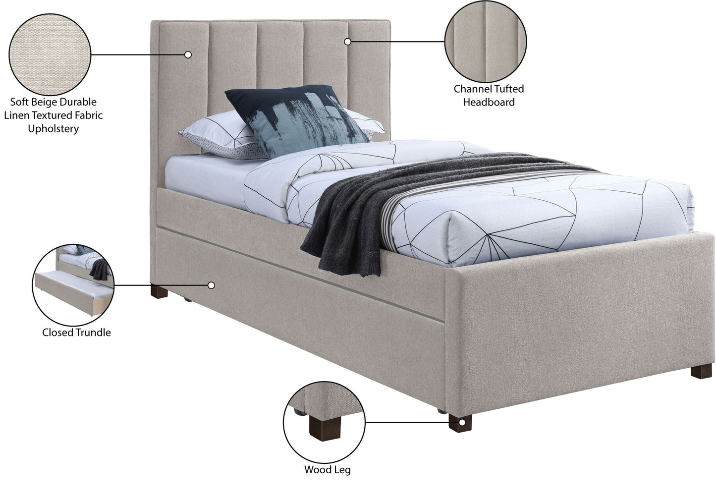 Harper - Twin Trundle Bed