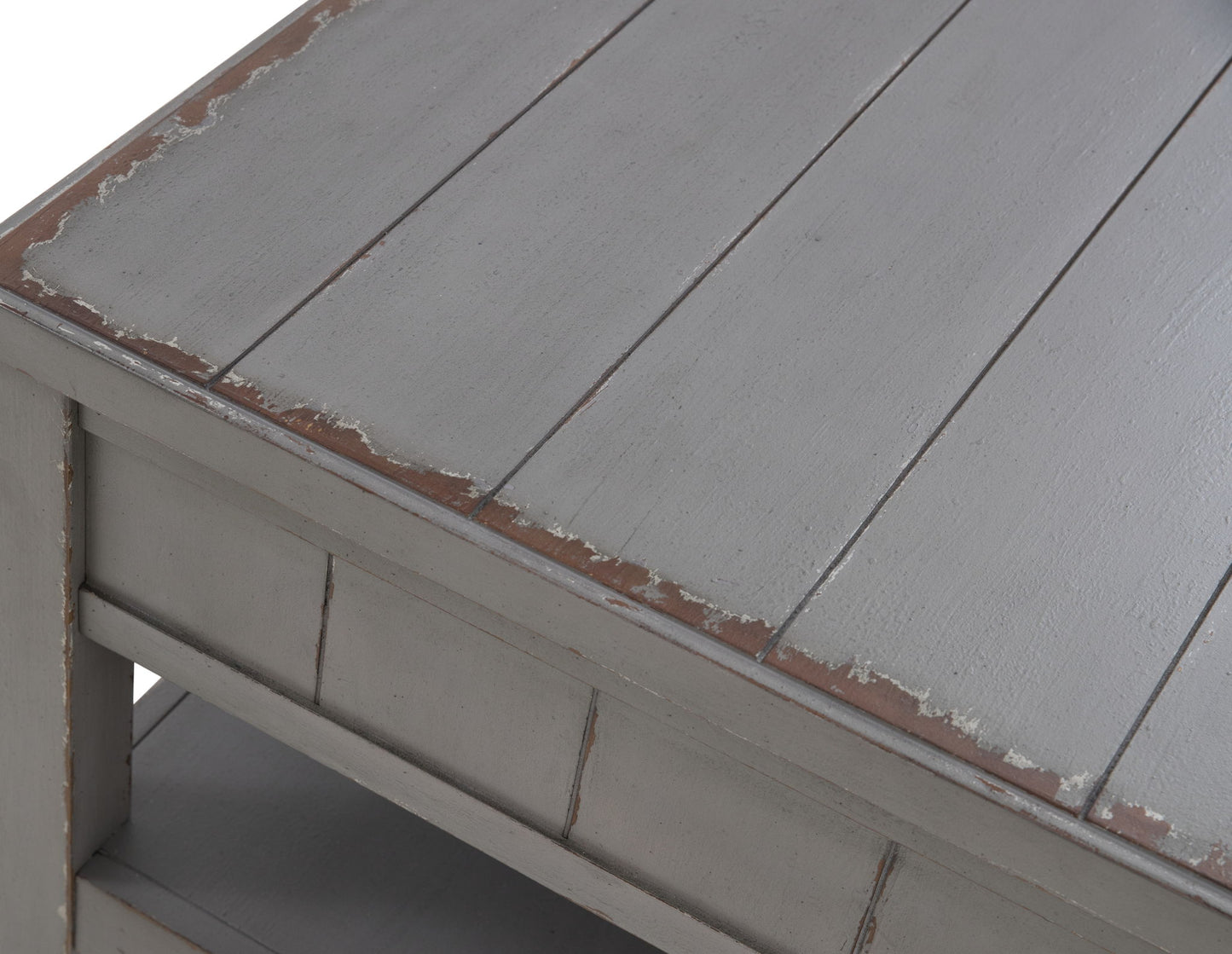 Charina - Rectangular Cocktail Table - Antique Gray