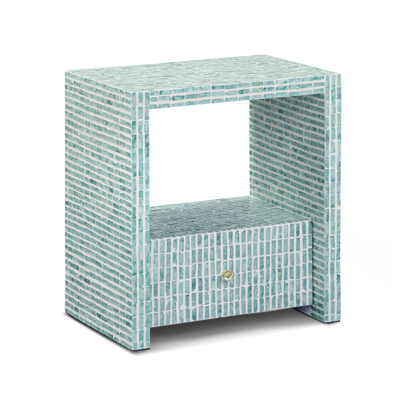 Tia - Mother Of Pearl Nightstand - Blue
