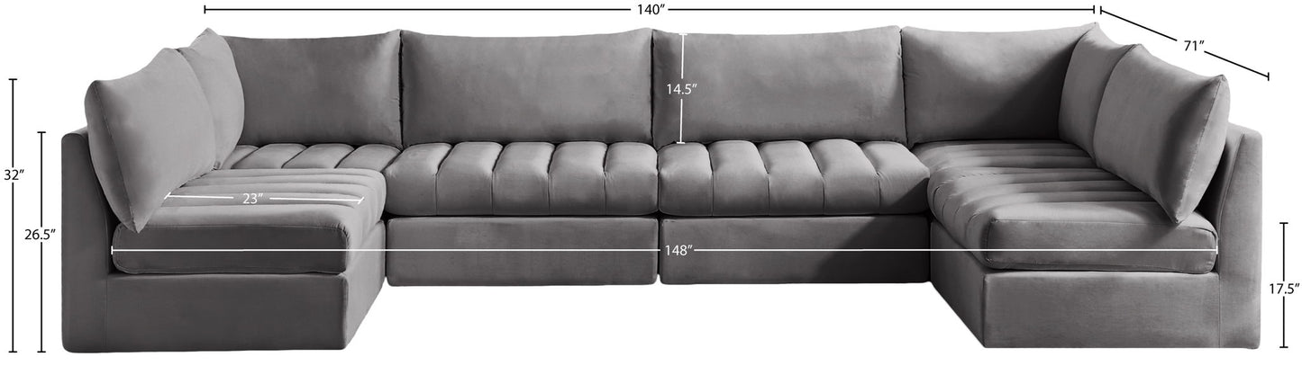 Jacob - Modular U-Shaped Sectional 6 Piece