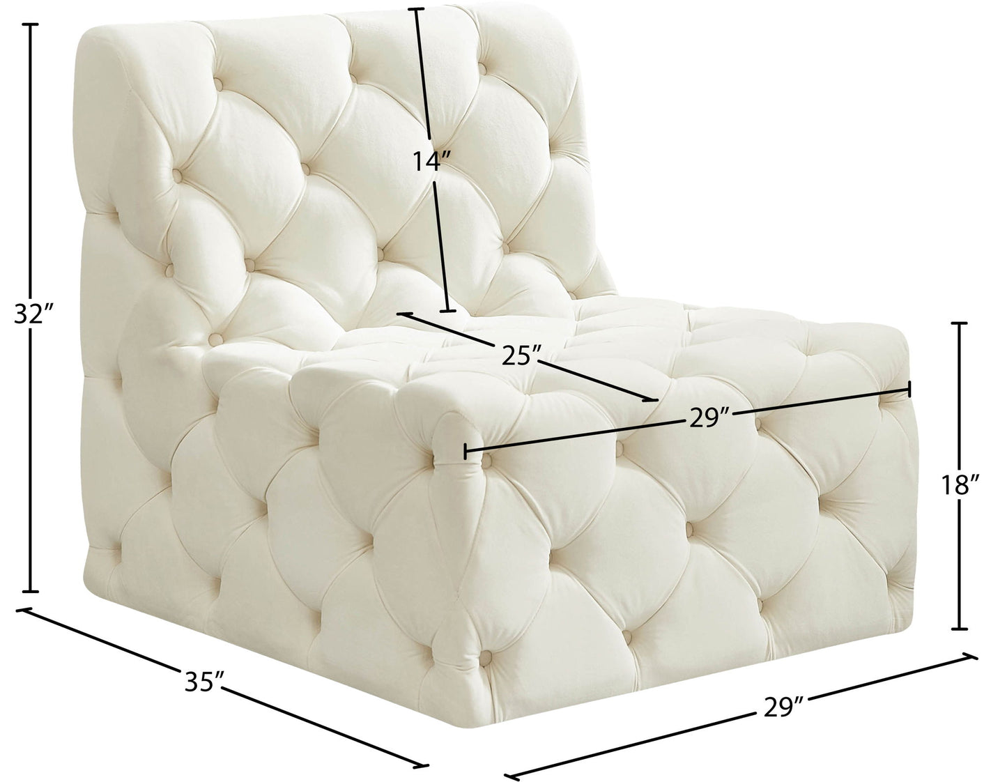 Tuft - Armless Chair