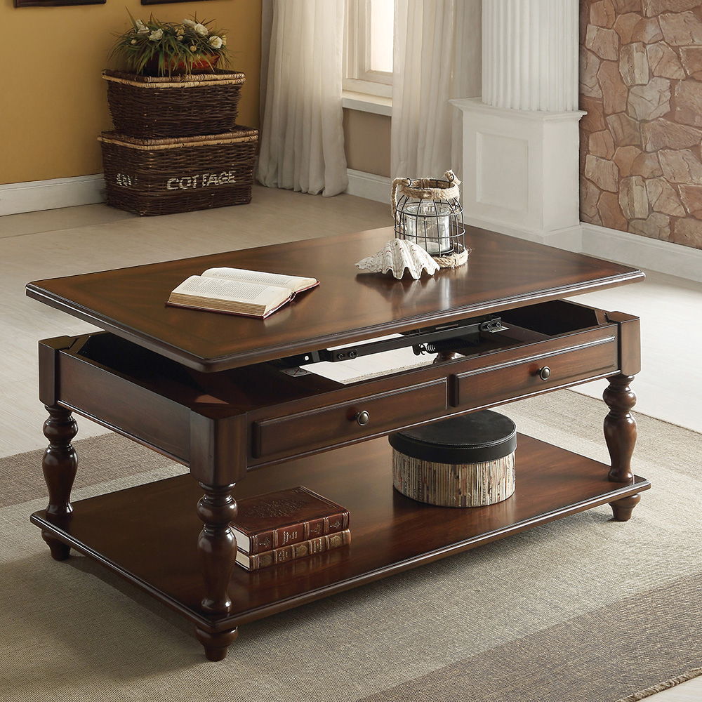 Farrel - Coffee Table With Lift Top - Walnut