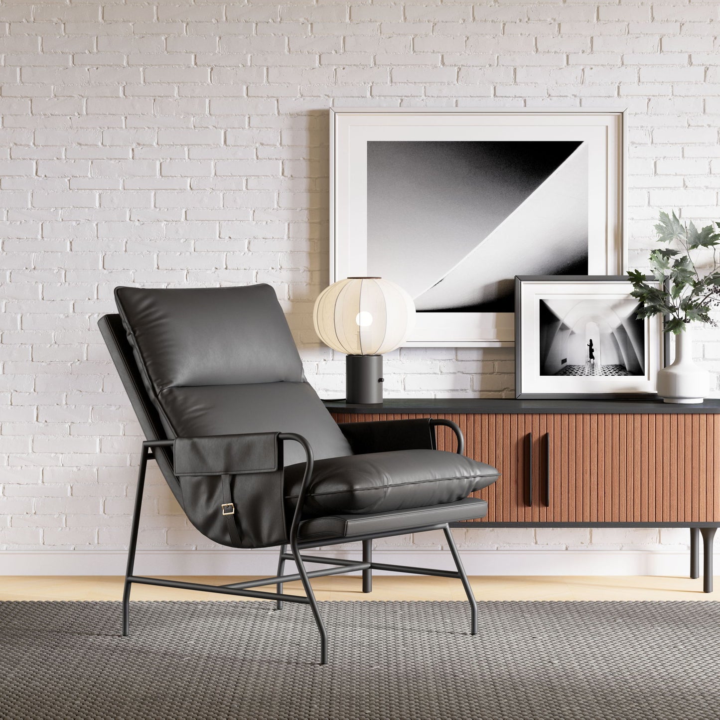 Halaus - Accent Chair - Black