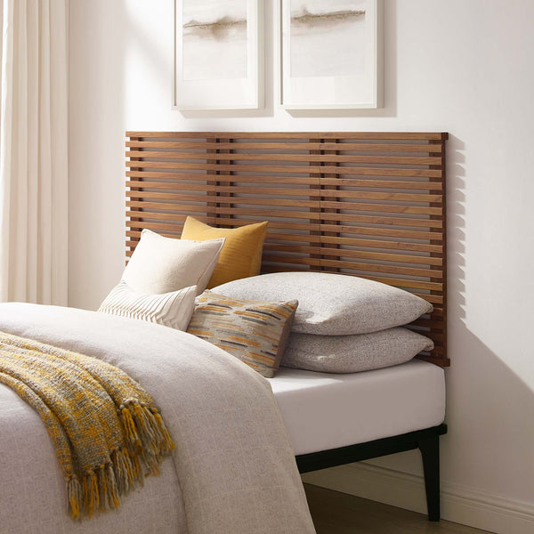 Render Wall Mount Headboard - Queen, Walnut