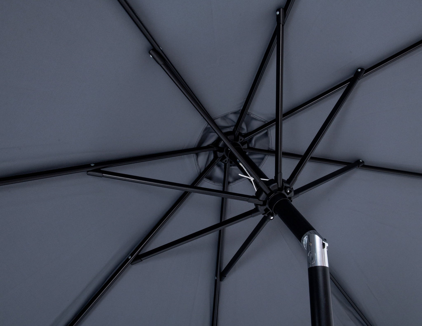 Fiji - Aluminum Patio Umbrella With Round White And Black Base