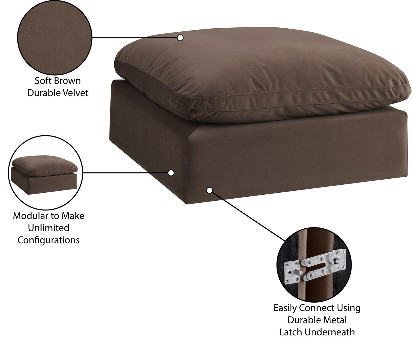 Comfy - Velvet Ottoman