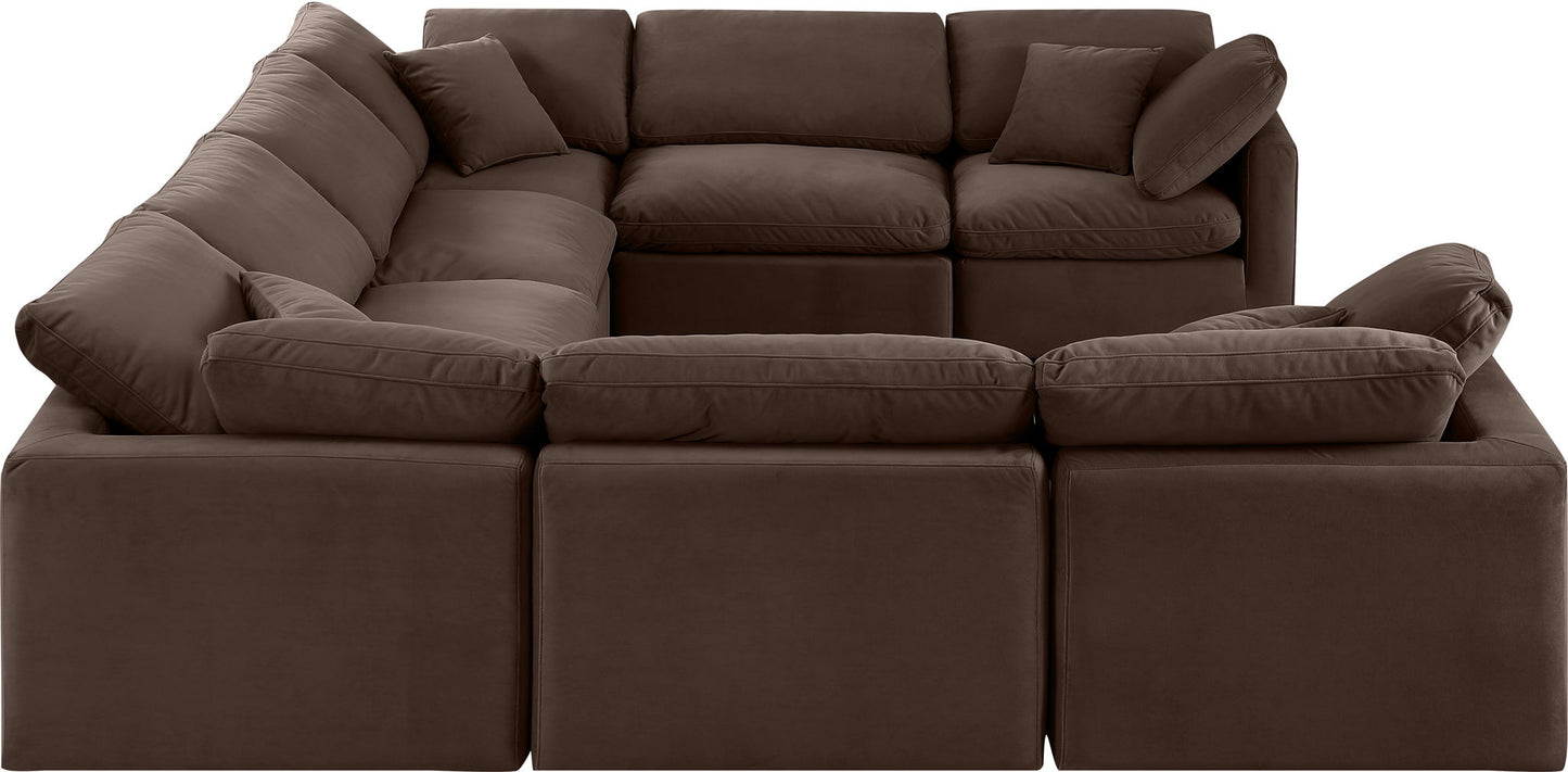 Indulge - Velvet 8 Piece Modular Sectional