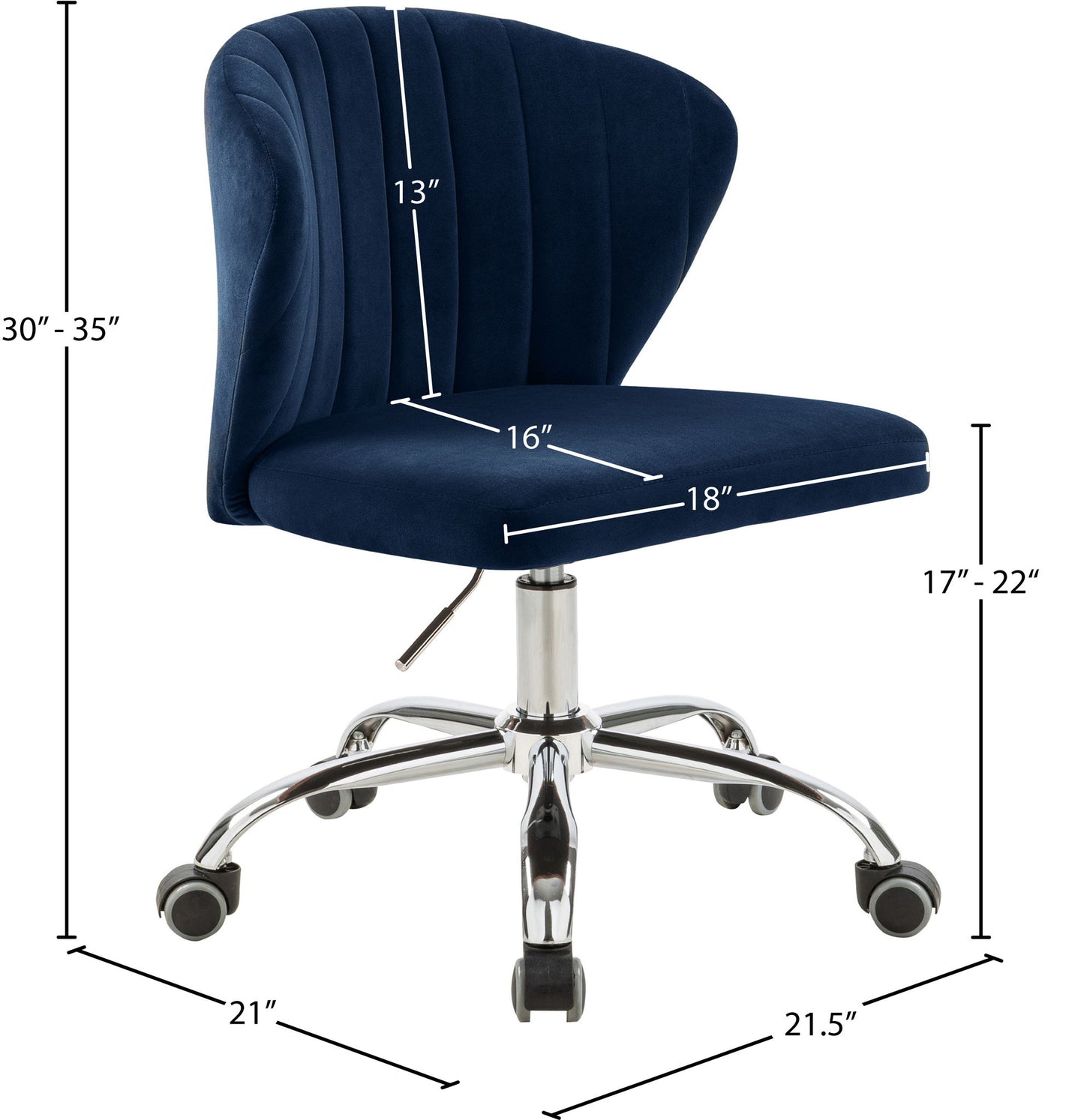 Finley - Office Chair with Chrome Legs