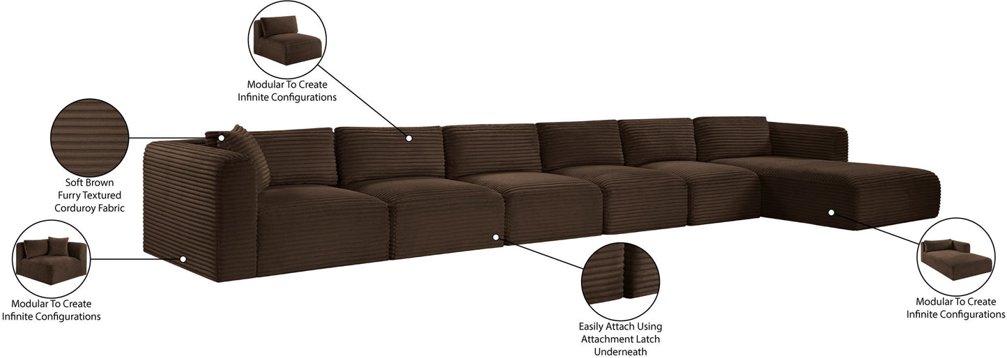 Shaggy - 6 Piece Modular Sectional With Chaise