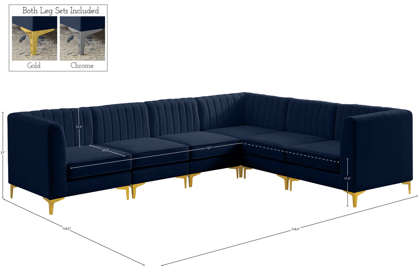 Alina - 6 Piece Sectional