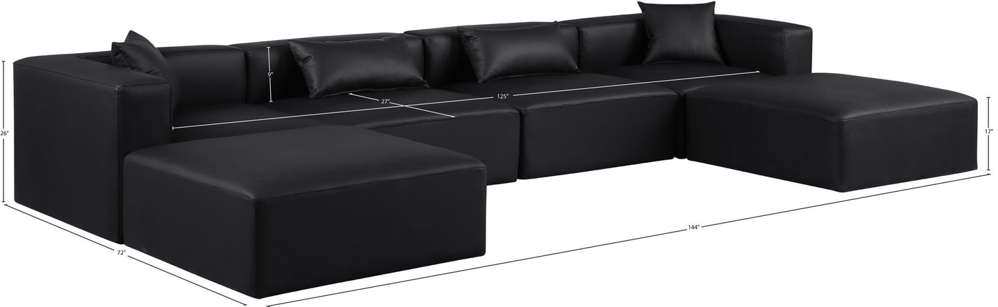 Cube - 6 Piece Modular Double Chaise Sectional