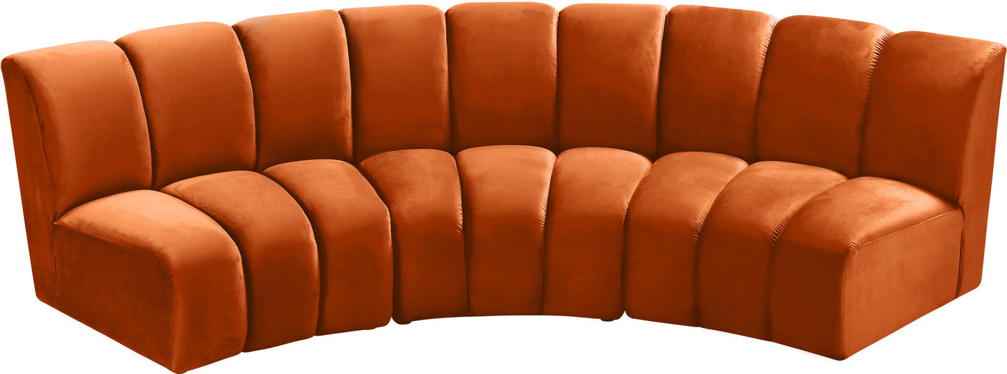 Infinity - 3 Piece Velvet Modular Sectional