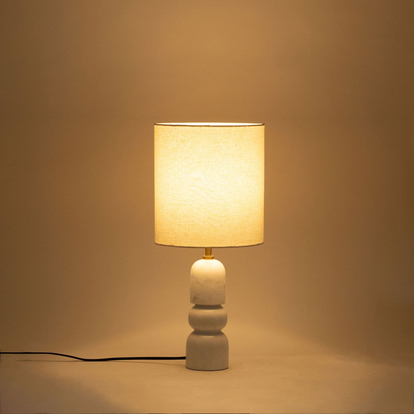 Paros - Base And Linen Textured Fabric Shade Table Lamp