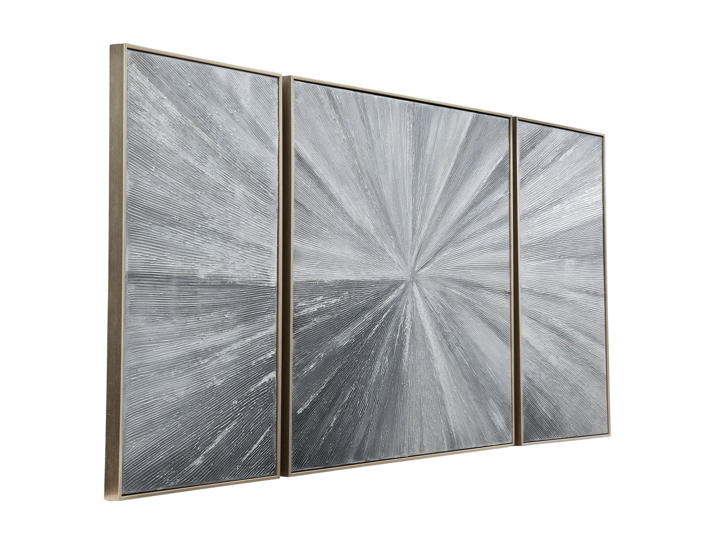 Cambric Canvas Art (Set of 3) - Dark Gray