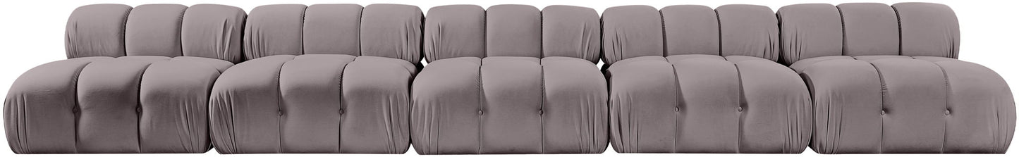 Orin - Velvet 5 Piece Modular Armless Sofa
