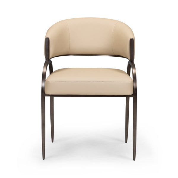 Tatum - Performance Vegan Leather Dining Chair - Taupe