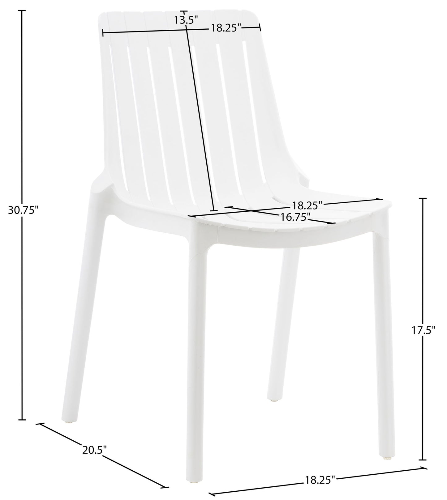 Marilla - Polypropylene Outdoor Patio Dining Chair (Set of 4)