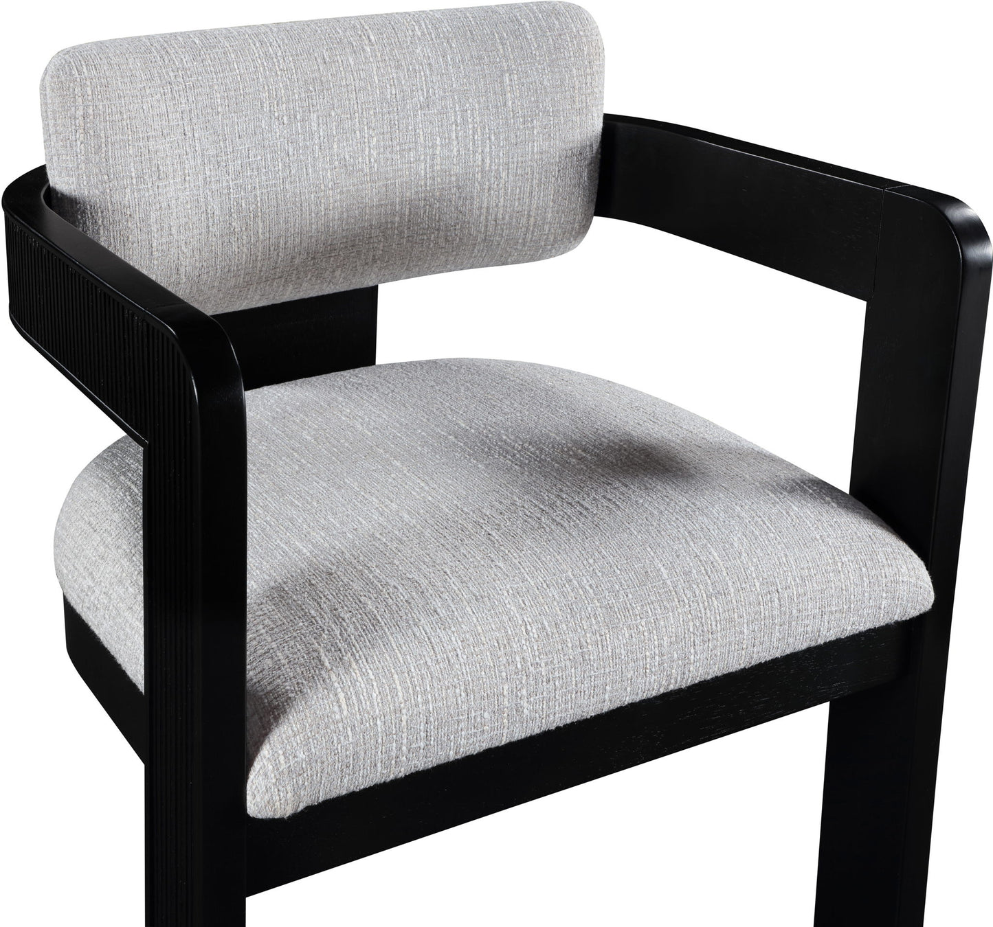 Sacha - Linen Dining Chair With Black Base (Set of 2)