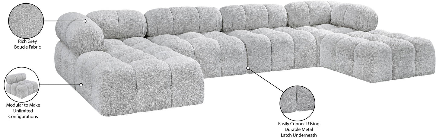 Ames - 6 Piece Fabric Modular U-Shaped Sectional