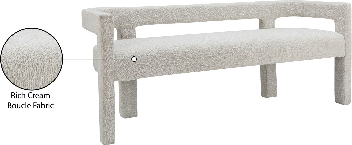 Athena - Boucle Fabric Bench