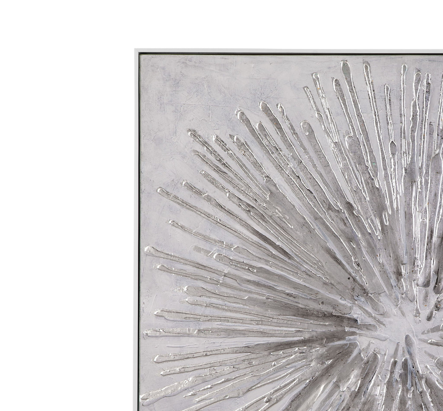 Energy Burst Canvas Art - Pearl Silver